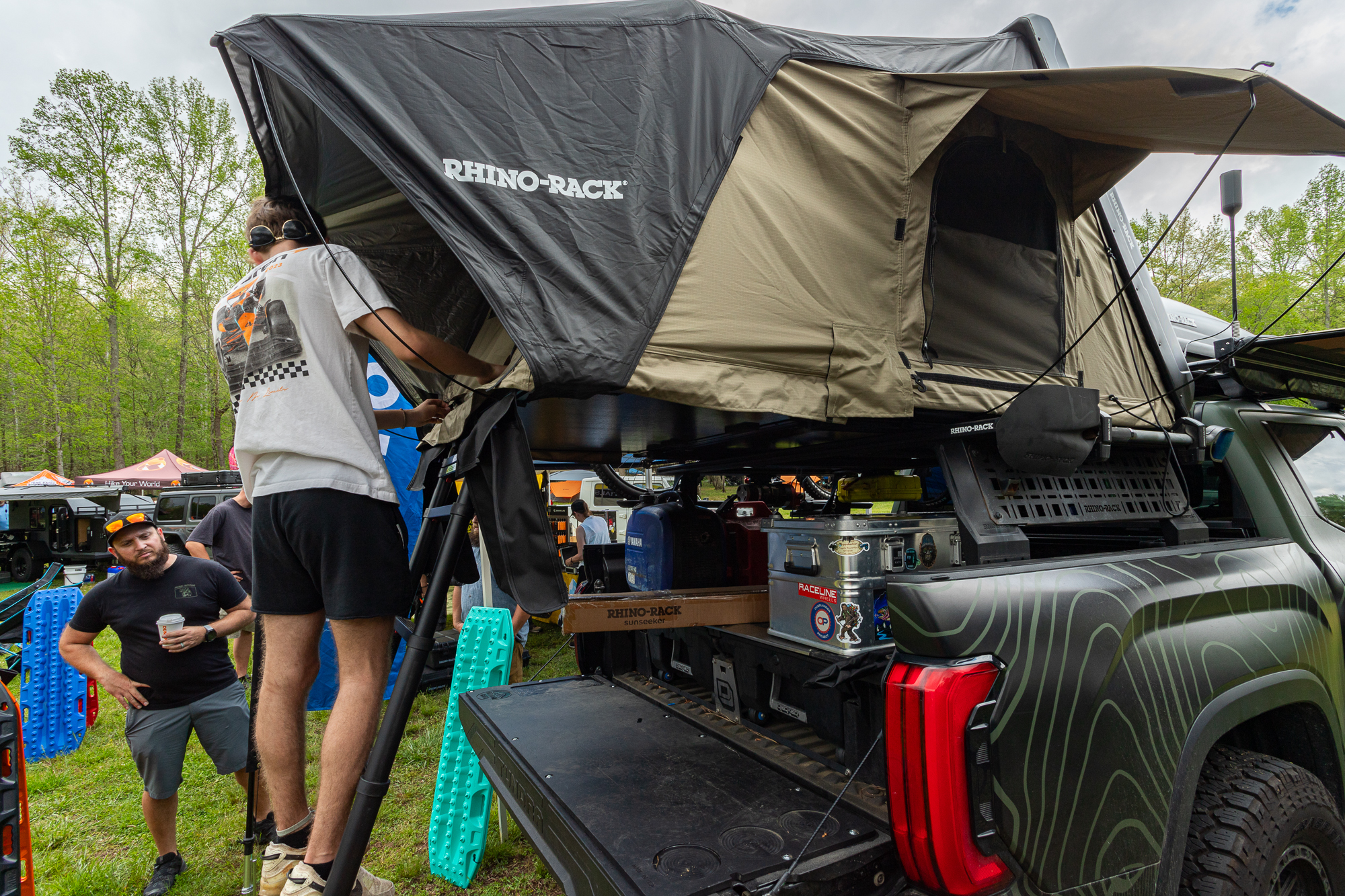 AVR rooftop tent setup