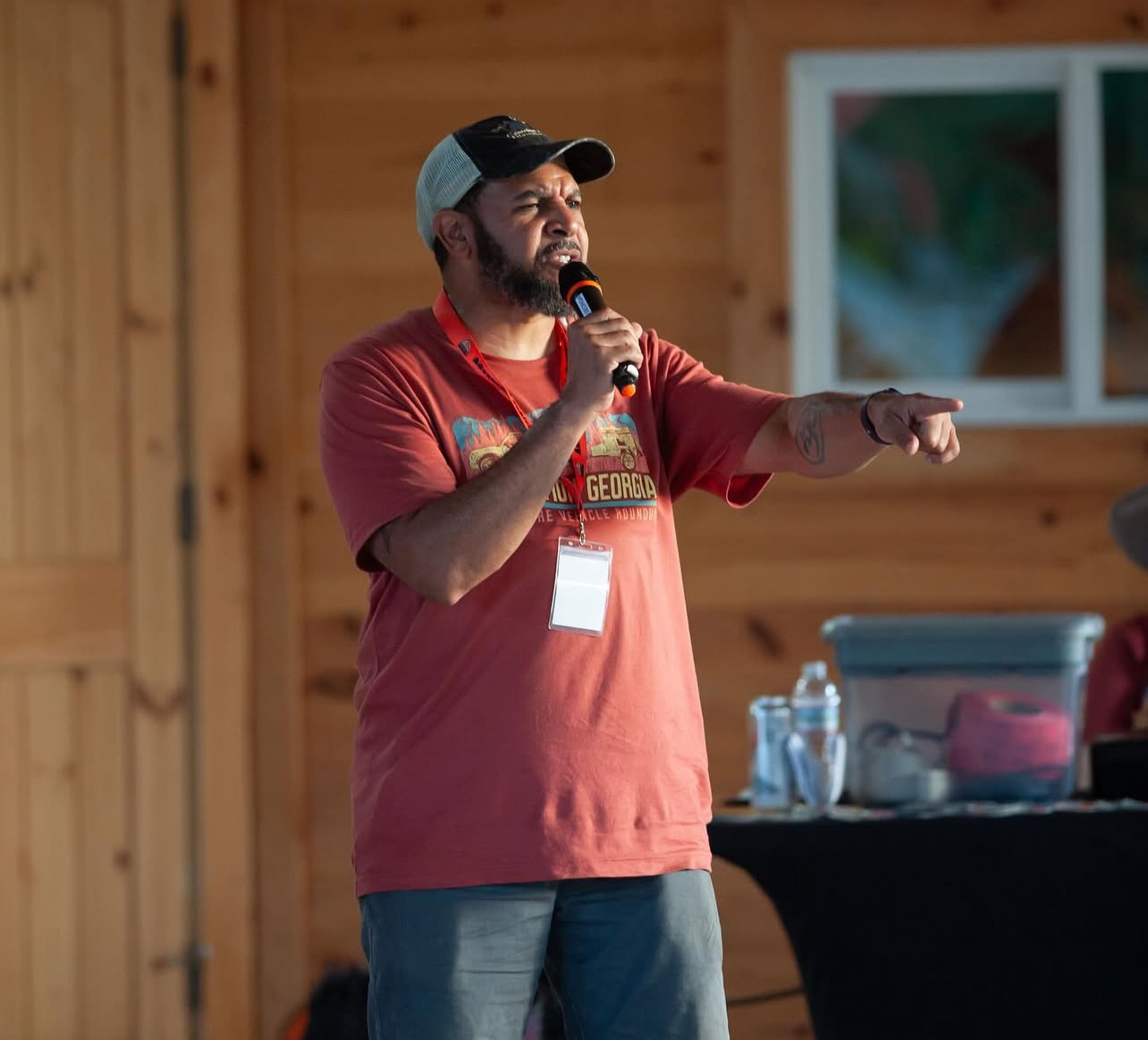 Event speaker on stage