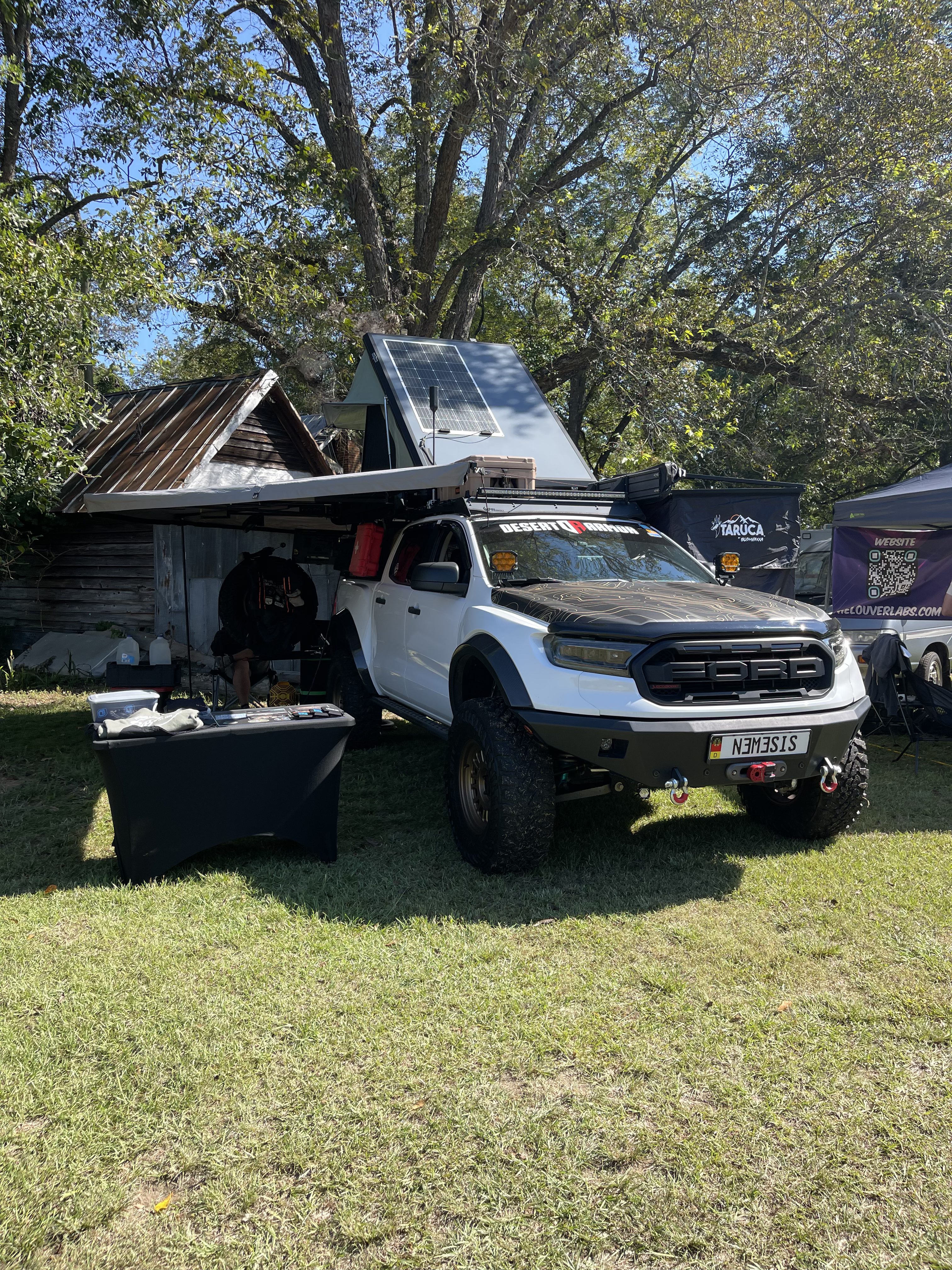 AVR white Ford truck build